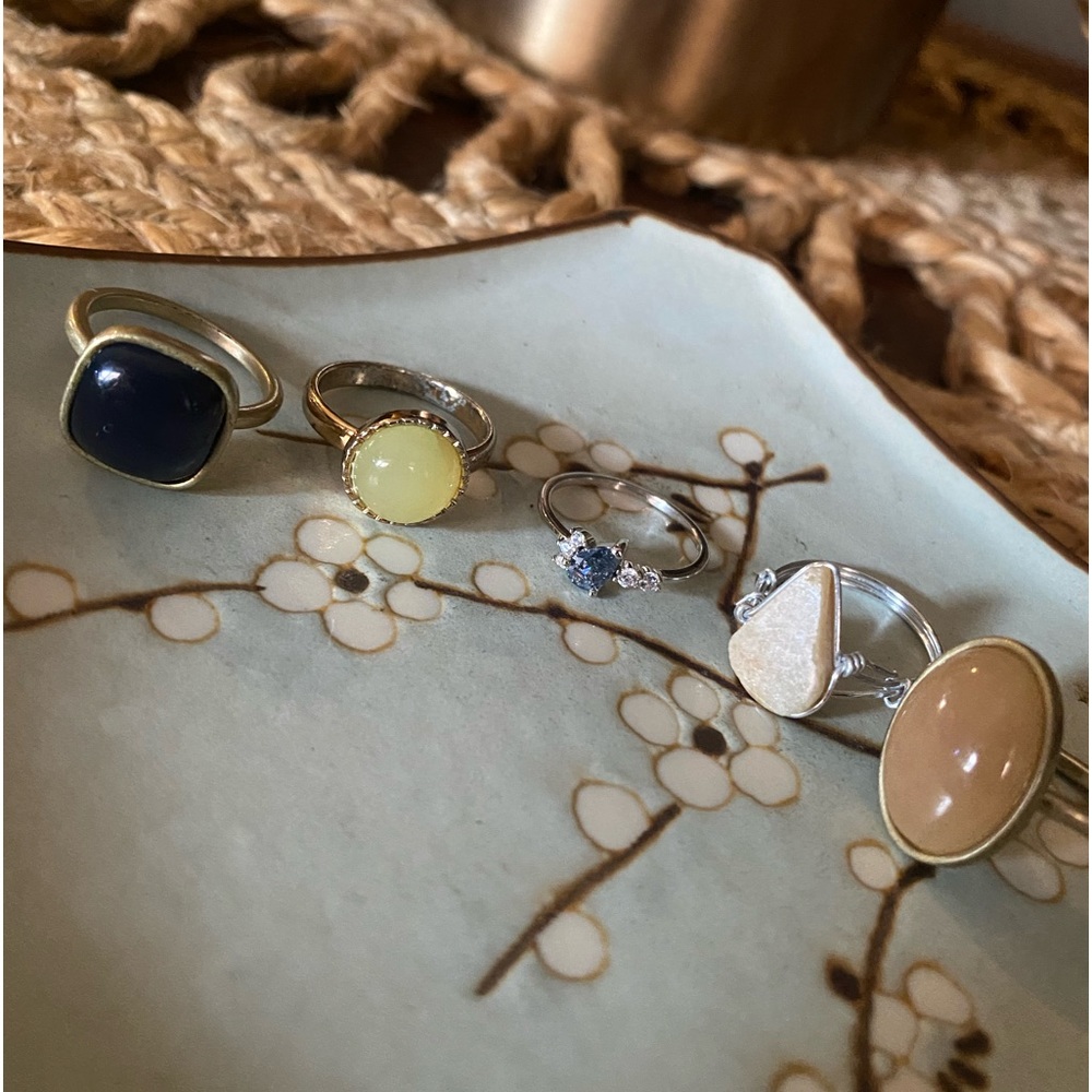 Silver and Gold Rings